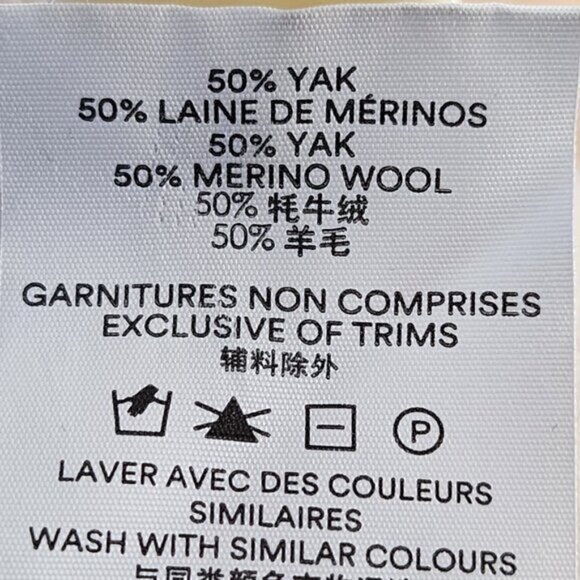 Frank and Oak Beige Yak Wool Button Front Cropped Cardigan - Picture 5 of 5